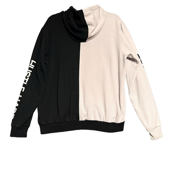 Savage Hoodie The Young Wild Hustle Hard Smart Y2K Large Skater Punk Distressed - Picture 3 of 16